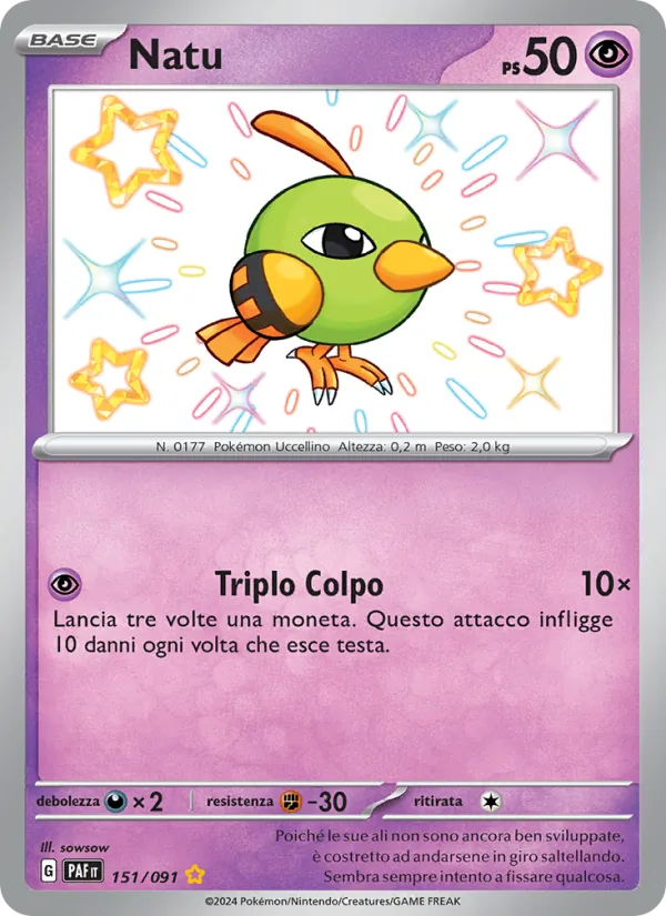 Natu (Paldean Fates #151/91)