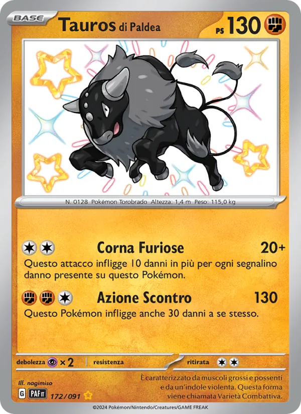 Tauros di Paldea (Destino di Paldea #172/91)