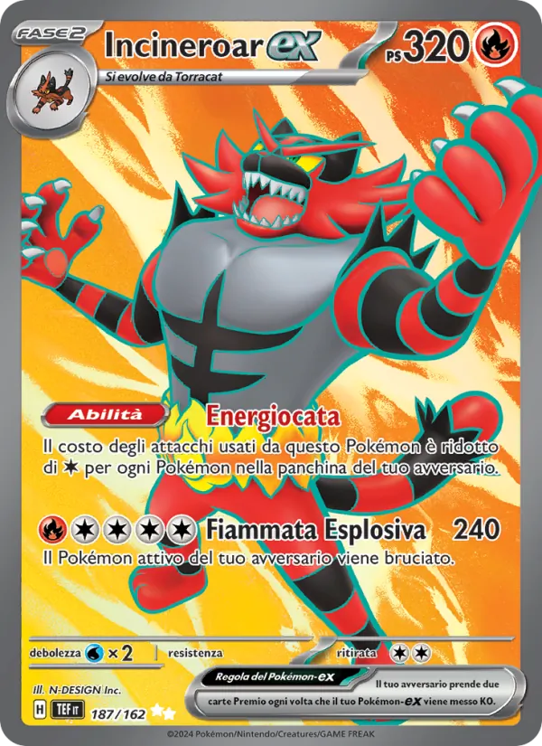 Incineroar-ex (Cronoforze #187/162)