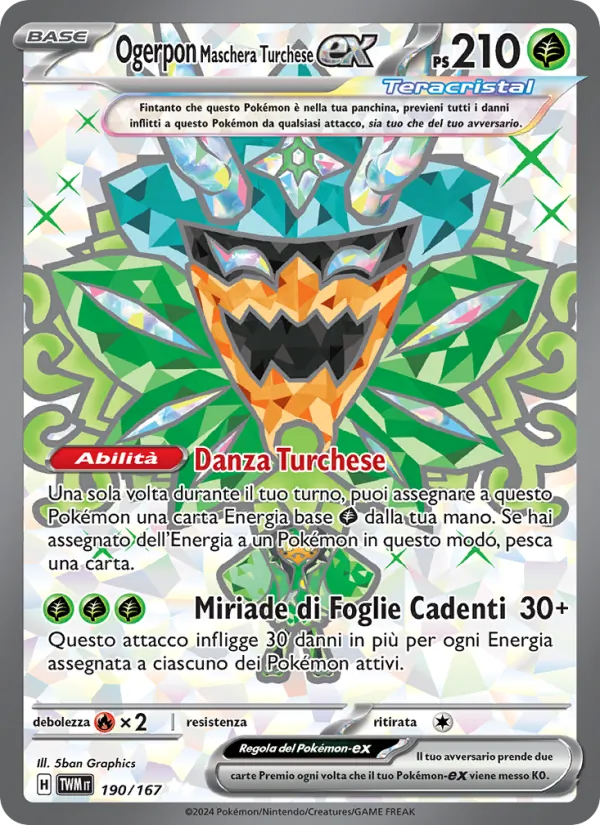 Ogerpon Maschera Turchese-ex (Crepuscolo Mascherato #190/167)