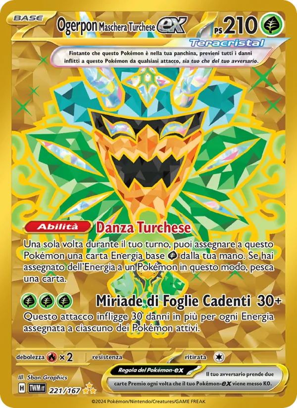 Ogerpon Maschera Turchese-ex (Twilight Masquerade #221/167)