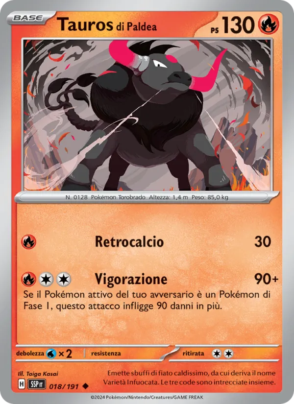 Tauros di Paldea (Surging Sparks #018/191)