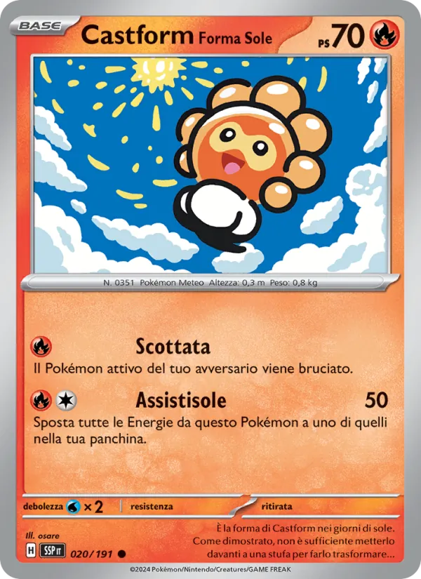 Castform Forma Sole (Scintille Folgoranti #020/191)