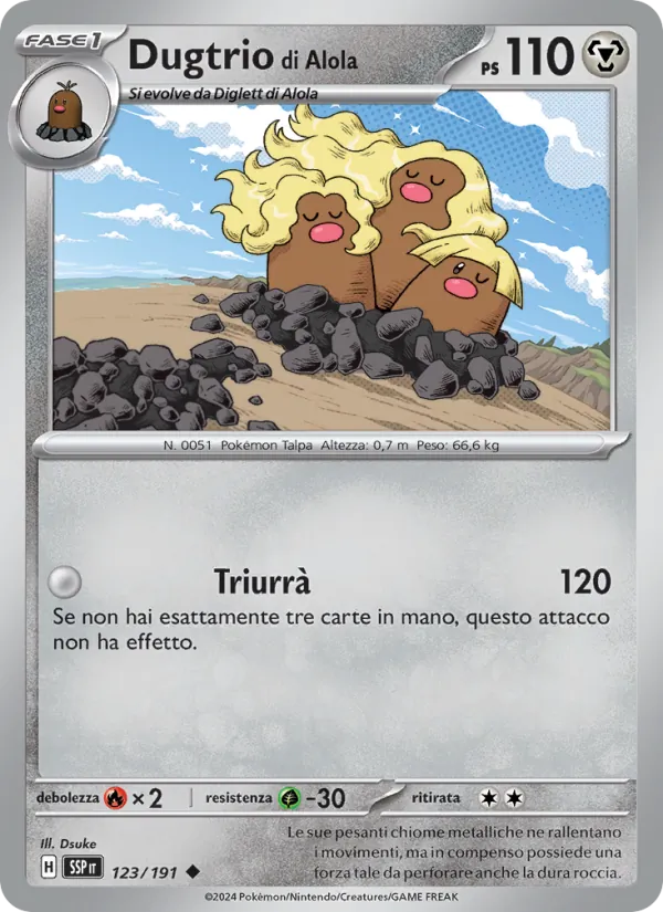 Dugtrio di Alola (Surging Sparks #123/191)