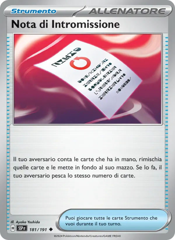 Nota di Intromissione (Scintille Folgoranti #181/191)