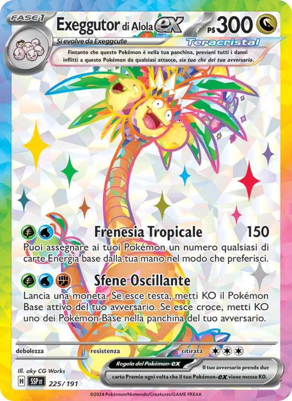 Exeggutor di Alola-ex (Surging Sparks #225/191)
