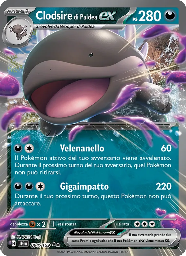 Clodsire di Paldea-ex (Avventure Insieme #094/159)