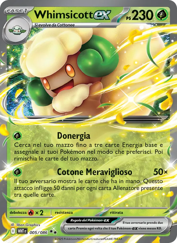 Whimsicott-ex (Fuoco Bianco #005/86)