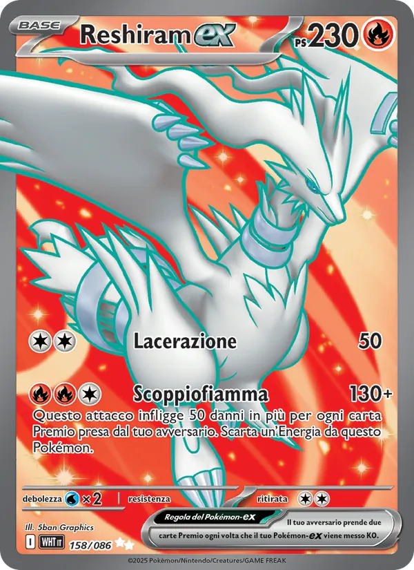Reshiram-ex (Fuoco Bianco #158/86)