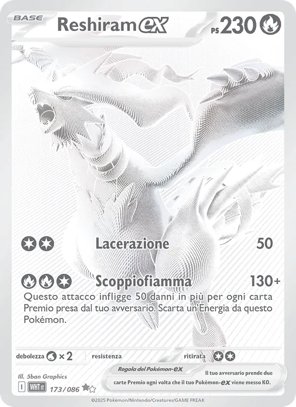 Reshiram-ex (Fuoco Bianco #173/86)