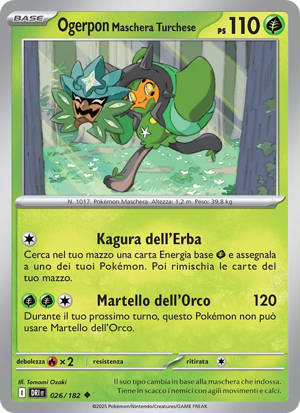 Ogerpon Maschera Turchese (Rivali Predestinati #026/182)