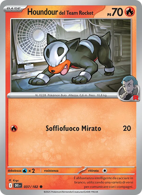 Houndour del Team Rocket (Rivali Predestinati #037/182)