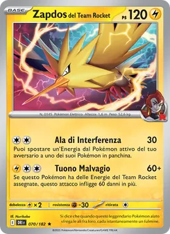 Zapdos del Team Rocket (Rivali Predestinati #070/182)