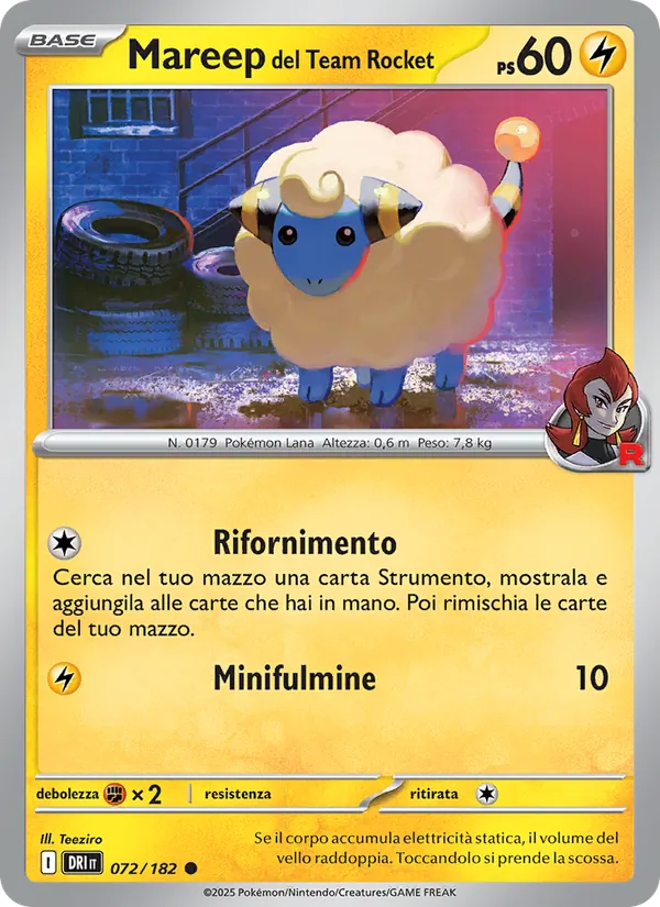 Mareep del Team Rocket (Rivali Predestinati #072/182)