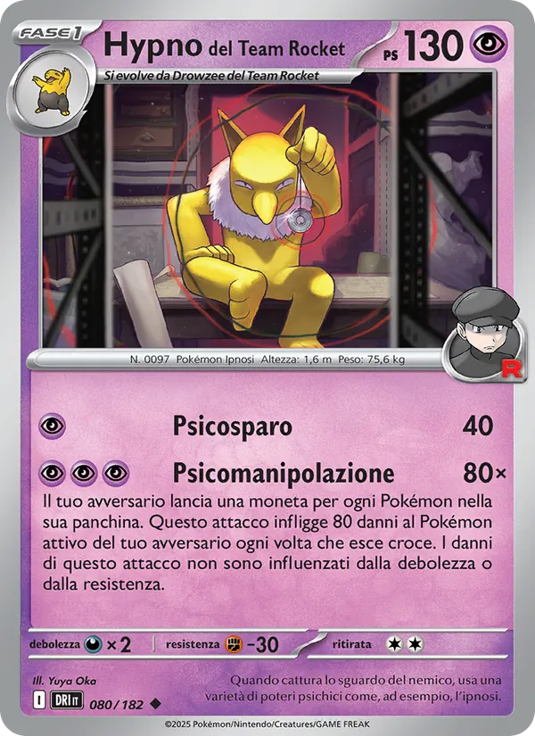 Hypno del Team Rocket (Destined Rivals #080/182)