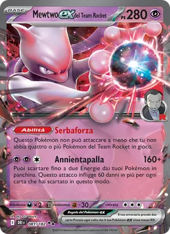 Mewtwo-ex del Team Rocket (Rivali Predestinati #081/182)