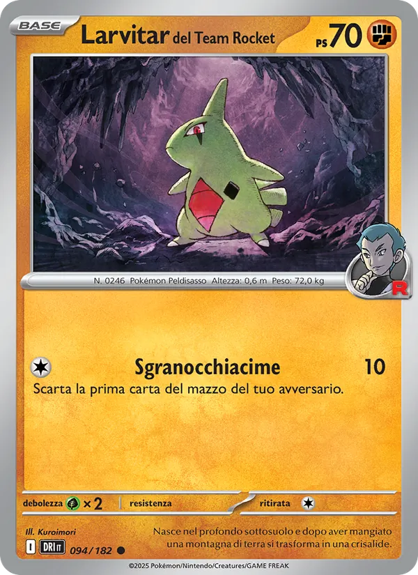 Larvitar del Team Rocket (Rivali Predestinati #094/182)