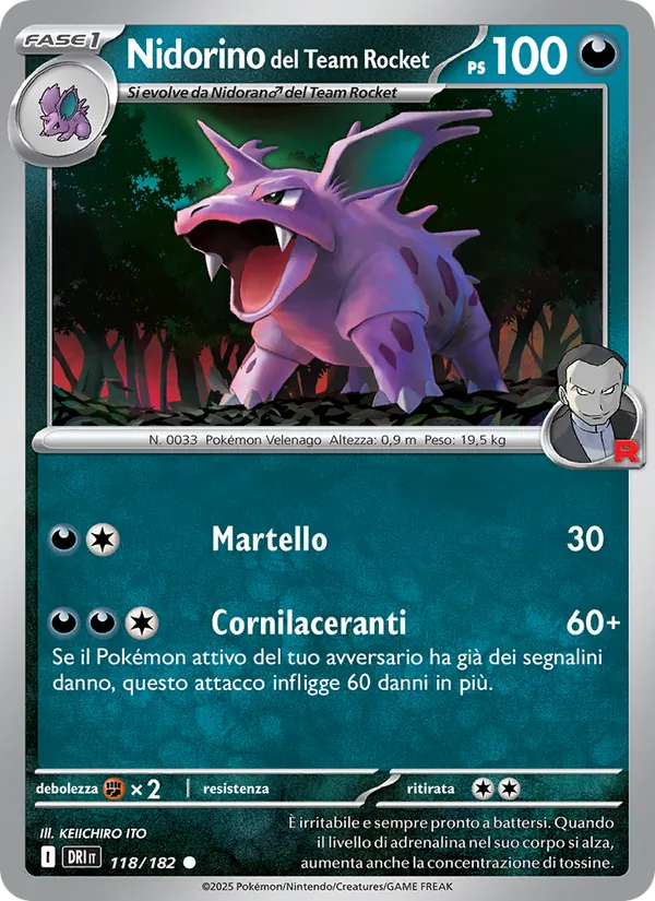Nidorino del Team Rocket (Destined Rivals #118/182)