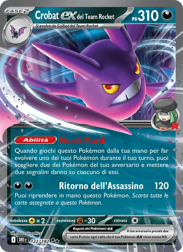Crobat-ex del Team Rocket (Destined Rivals #122/182)