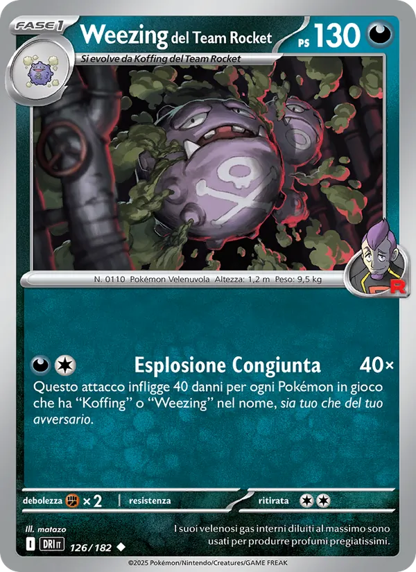 Weezing del Team Rocket (Rivali Predestinati #126/182)