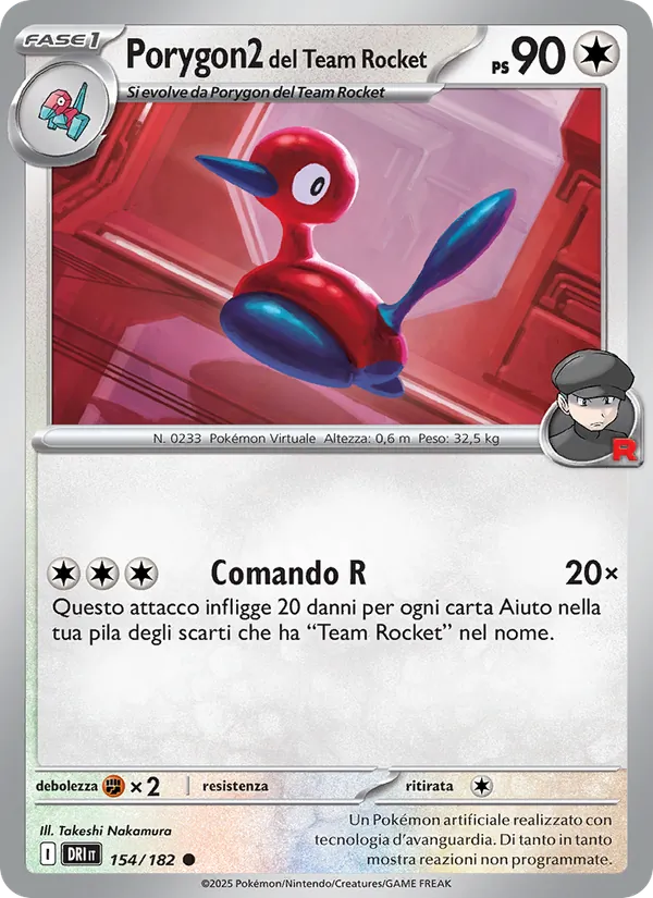 Porygon2 del Team Rocket (Destined Rivals #154/182)