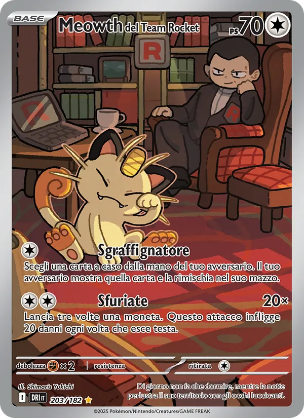 Meowth del Team Rocket (Destined Rivals #203/182)