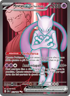 Mewtwo-ex del Team Rocket (Rivali Predestinati #213/182)