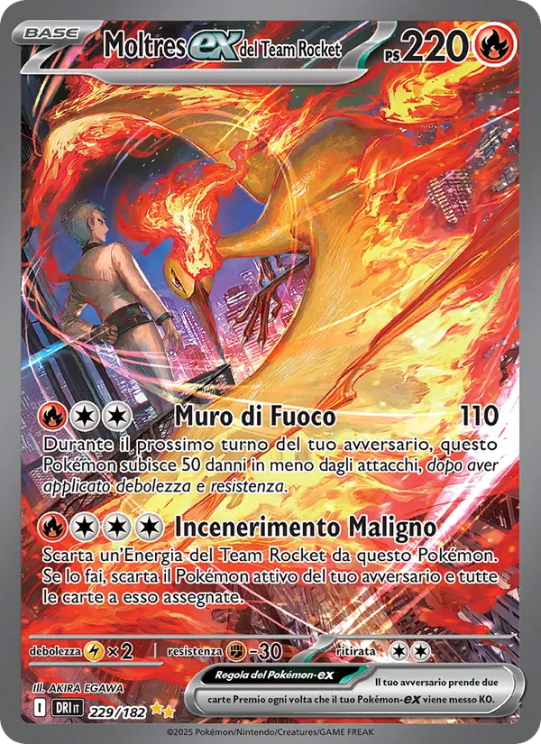 Moltres-ex del Team Rocket (Destined Rivals #229/182)