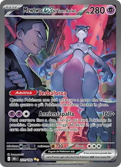 Mewtwo-ex del Team Rocket (Rivali Predestinati #231/182)