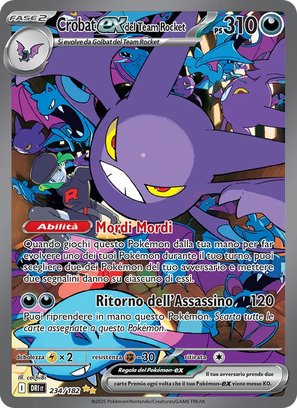 Crobat-ex del Team Rocket (Rivali Predestinati #234/182)