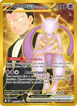 Mewtwo-ex del Team Rocket (Rivali Predestinati #240/182)