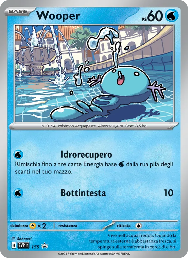 Wooper (SVP Black Star Promos #155/225)