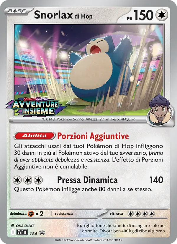 Snorlax di Hop (SVP Black Star Promos #184/225)