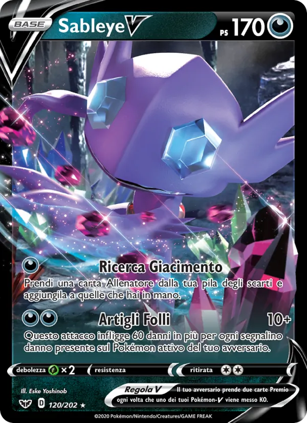 Sableye V (Spada e Scudo #120/202)