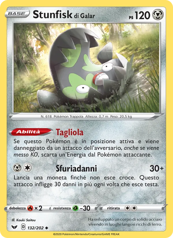 Stunfisk di Galar (Sword & Shield #132/202)