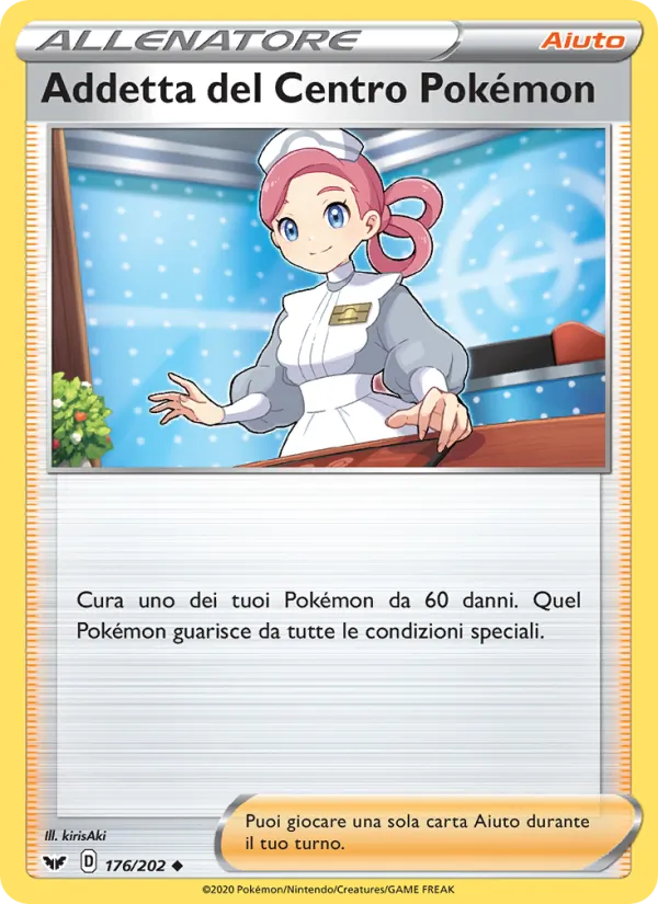 Addetta del Centro Pokémon (Sword & Shield #176/202)
