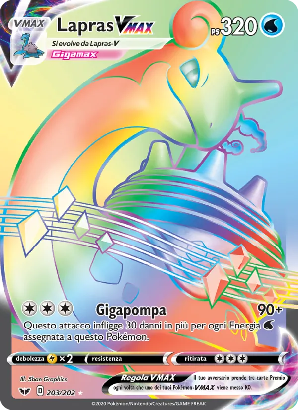 Lapras VMAX (Spada e Scudo #203/202)