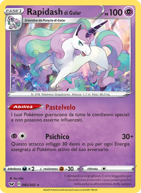 Rapidash di Galar (Spada e Scudo #82/202)