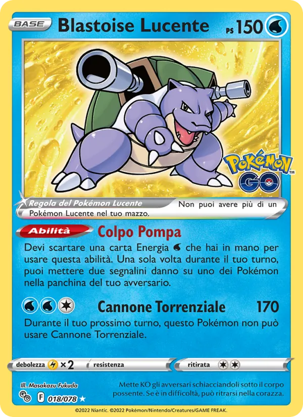 Blastoise Lucente (Pokémon GO #018/78)