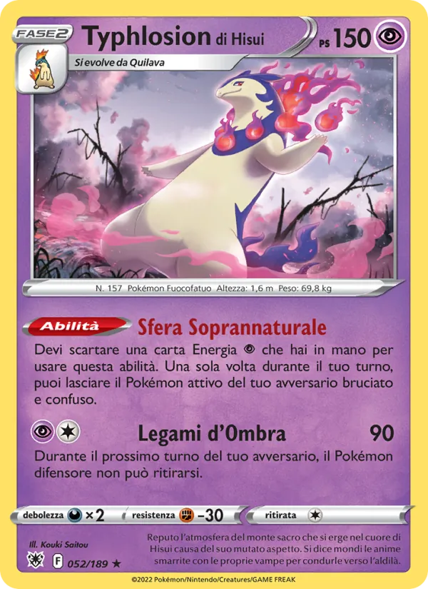 Typhlosion di Hisui (Lucentezza Siderale #052/189)