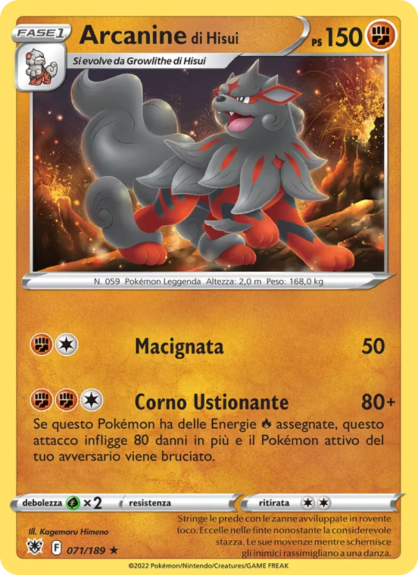 Arcanine di Hisui (Astral Radiance #071/189)