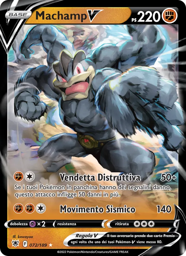 Machamp V (Lucentezza Siderale #072/189)