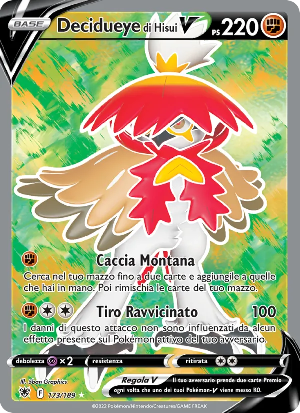 Decidueye di Hisui V (Lucentezza Siderale #173/189)