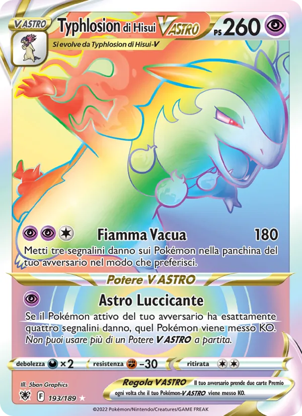 Typhlosion di Hisui V ASTRO (Lucentezza Siderale #193/189)