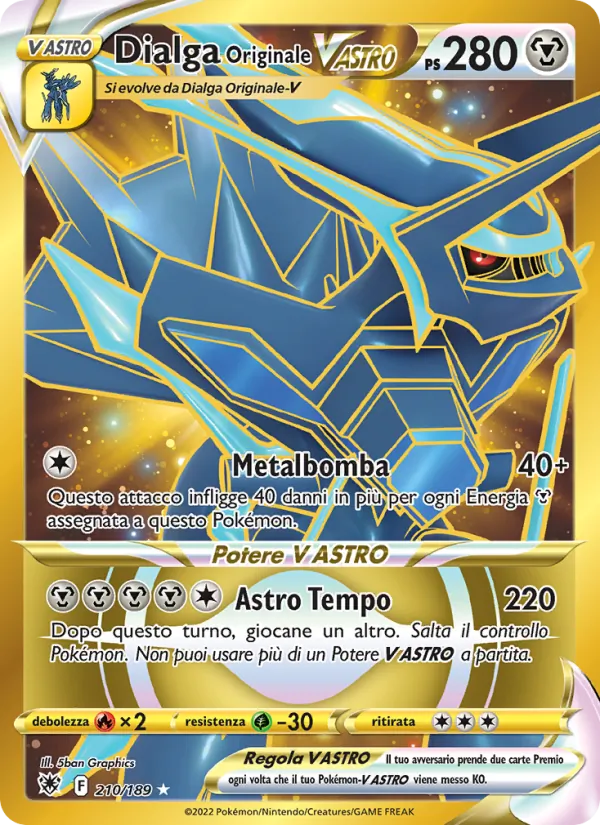 Dialga Originale V ASTRO (Lucentezza Siderale #210/189)