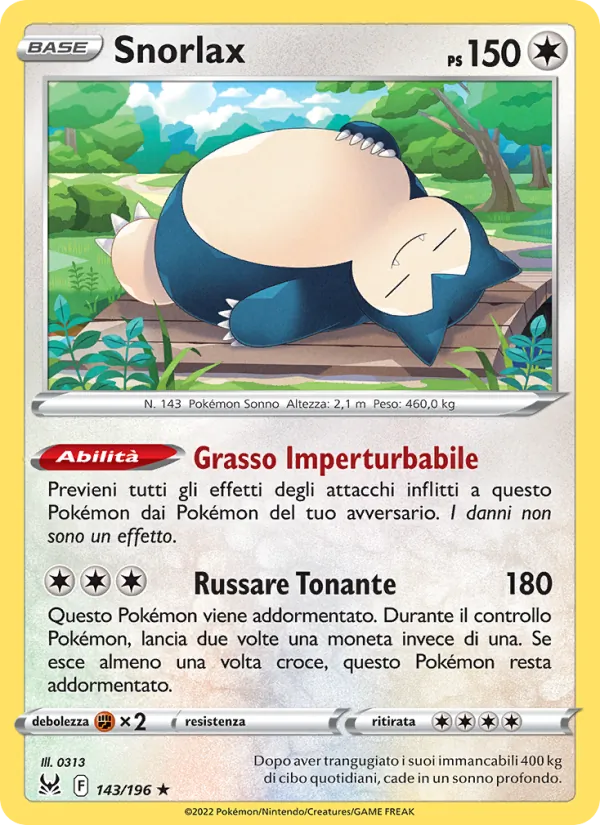 Snorlax (Origine Perduta #143/196)