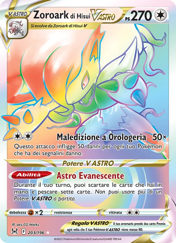 Zoroark di Hisui V ASTRO (Origine Perduta #203/196)