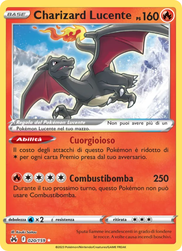Charizard Lucente (Zenit Regale #020/159)