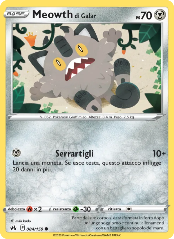 Meowth di Galar (Crown Zenith #084/159)