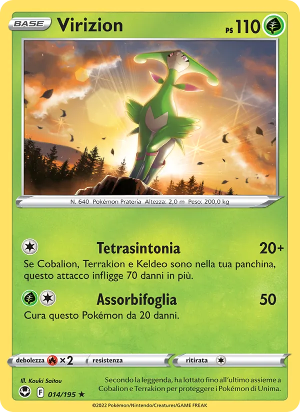 Virizion (Tempesta Argentata #014/195)